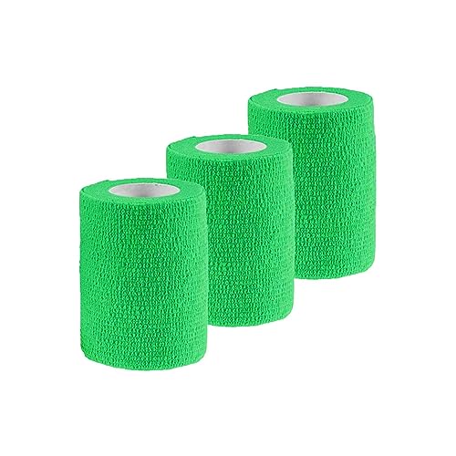 maDDma 1/3/6 Haftbandagen Größe+Farbe wählbar - selbsthaftende Bandage Fixierverband selbstklebend, Farbe:3 Stück | 7.5 cm | hellgrün von maDDma