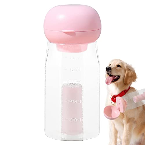 macto Tragbare Haustier-Wasserflasche, Hunde-Reise-Wasserflasche | 600 ml tragbare Hundewasserflasche | 2-in-1 auslaufsicherer Welpen-Wasserspender mit Trinkspender für Haustiere im Freien, beim von macto