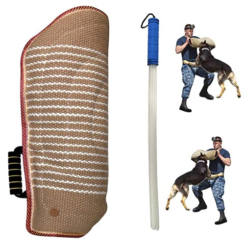 malyituk Dog Bite Sleeve Training Set, Dog Protection Training Bite Pillow Tug Stick Spielzeug Professionelles Training für Training Beißen Apportieren Interaktives Welpe von malyituk