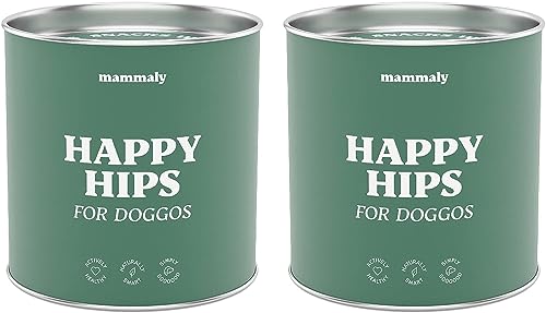 mammaly Happy HIPS 2X Sparpaket Grünlippmuschel Hunde Gelenktabletten 650g – Leckerli mit Probiotika (unterstützt Arthrose-, Gelenk- & Knochenschutz) Kapseln MSM & Vitamie als leckere Snacks von mammaly