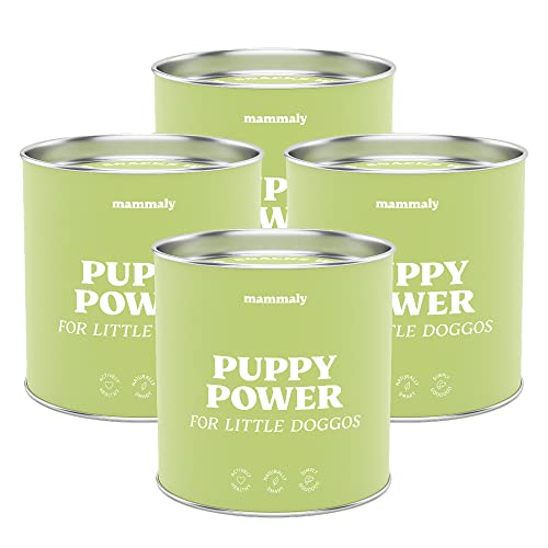 mammaly 13 in 1 Welpen Leckerlies für Hunde (4X Super Sparpaket) Puppy Power mit Präbiotika, Grünlippmuschel und Vitamin E - Gesundes Wachstum und Nervenfunktionen - Unterstützt Training von mammaly