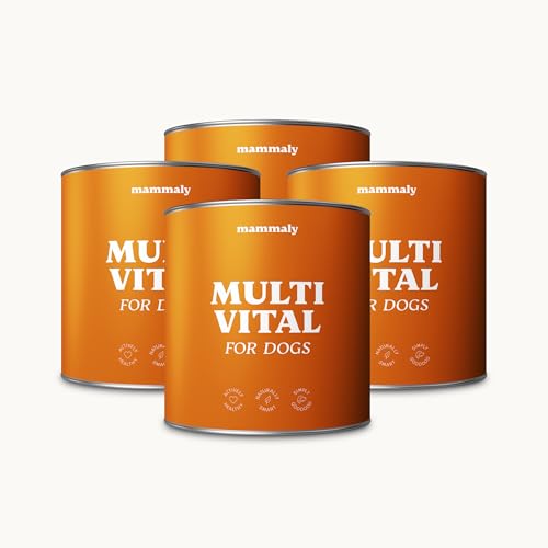 mammaly - 15 in 1 Multivitamin Komplex für Hunde - Multi Vital 4X 325g 440 Leckerli - Omega 3, Vitamin B, C, A, D3, E Snacks - Leckerlies für Hund - Unterstützt Immunsystem, Vitalität, Gehirnfunktion von mammaly