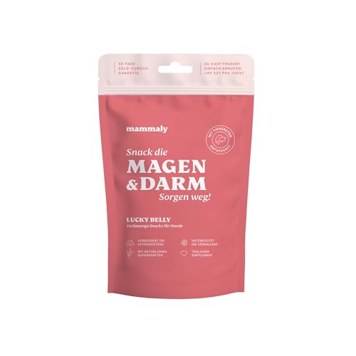 mammaly Lucky Belly für Hunde (325g) Verdauungssnacks mit Probiotika Hund, Heilmoor für Hunde, Alternative zu Heilerde für Hunde und Kohletabletten Hund, Hund Darmflora aufbauen von mammaly