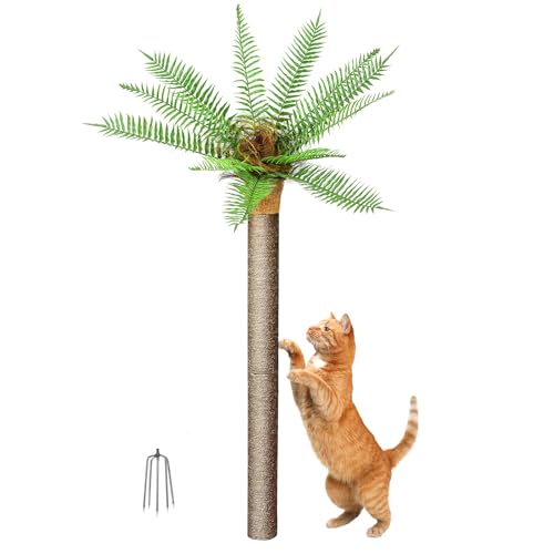 MAOHEGOU 1,2m Outdoor Wetterfeste Künstliche Palme mit Natursisal Kratzstämmen für Katzen von maohegou