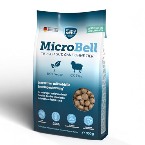 Marsavet Trockenfutter MicroBell – 900 g. Monoprotein-Hundefutter mit mikrobiellen Proteinen, geeignet für Vegetarier, Allergiker und empfindliche Hunde. Gluten- und getreidefrei. von marsavet+