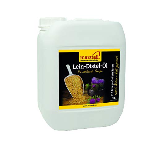 marstall Premium-Pferdefutter Lein-Distel-Öl, 1er Pack (1 x 5 kilograms), rot von marstall Premium-Pferdefutter