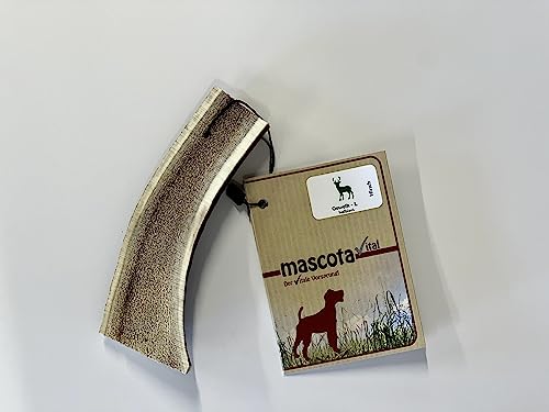 mascota vital - Hirschgeweih Sparpaket 2X Gr. L - 100% Hirschgeweih - Ideal für die Zahnpflege - 100% Natürlich - Geweih - Kauknochen - Hundespielzeug - Geweih vom Rothirsch (L (80-120g), halbiert) von mascota vital