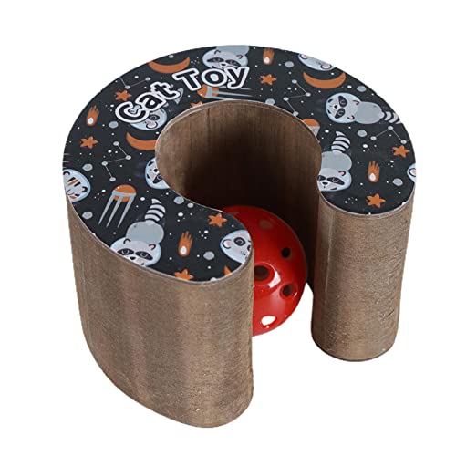 Organ Kitty Scratcher, Magic Organ Cat Scratching Board, Pet Scratchers with Bell Ball, Catnip Corrugated Scratcher, Interactive Cat Scratch Pad for Kitten Cat Indoor Furniture Protection von maxal