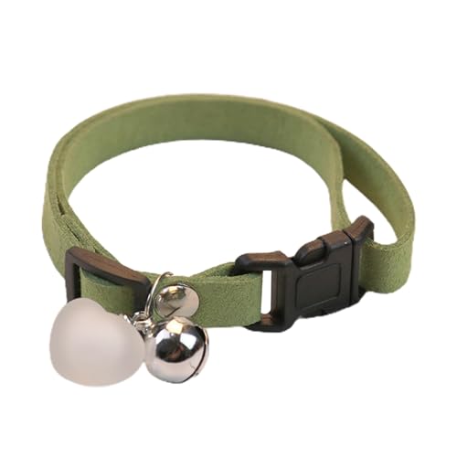 Taktisches Hundehalsband für Hunde, atmungsaktives Katzenhalsband mit Plüsch-Herzanhänger, wasserdichtes Haustierhalsband, verstellbares, bequemes Hundehalsband, leichtes Breakaway-Kätzchen-Halsband von maxal