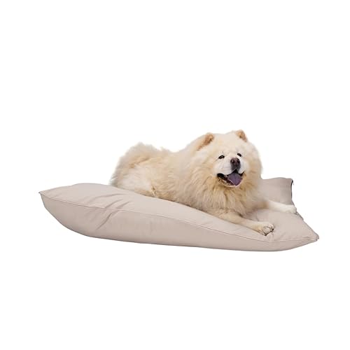 maxxpro Hundebett - Hundekissen 120 x 80 cm - Hundebett Grosse Hunde - Hundedecke mit Reißverschluss - Polyester und Mikrofaser - Beige von maxxpro