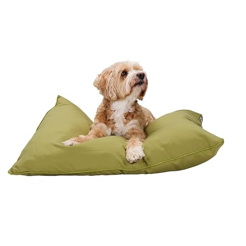 maxxpro Hundebett - Hundekissen 60 x 80 cm - Hundebett Grosse Hunde - Hundedecke mit Reißverschluss - Polyester und Mikrofaser - Grün von maxxpro