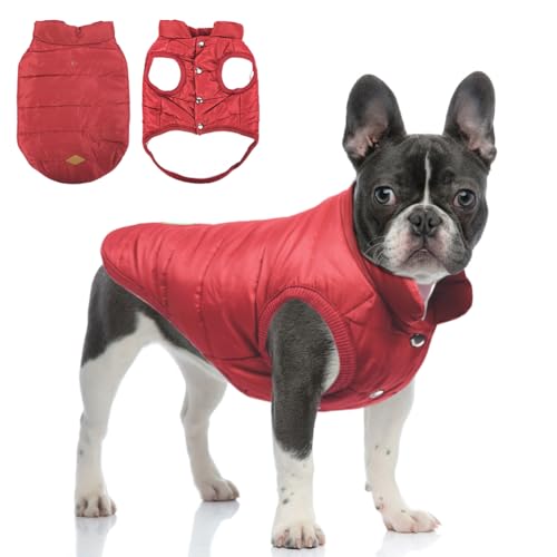 meioro Hund Warme Jacke Hundebekleidung Hund Gemütliche Jacke Winter Gefüttert Mantel Hund Katze Kleidung Warme Französisch Bulldog Mops Hund Kleidung Weste von meioro