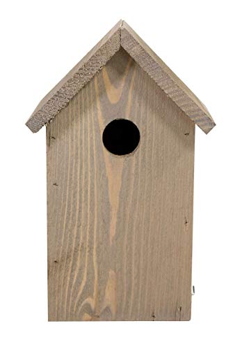 mgc24 Nistkasten - wetterfester Vogelnistkasten aus Holz, Vogelhaus für heimische Wildvögel, 15,5 x 14 x 25 cm, braun von mgc24