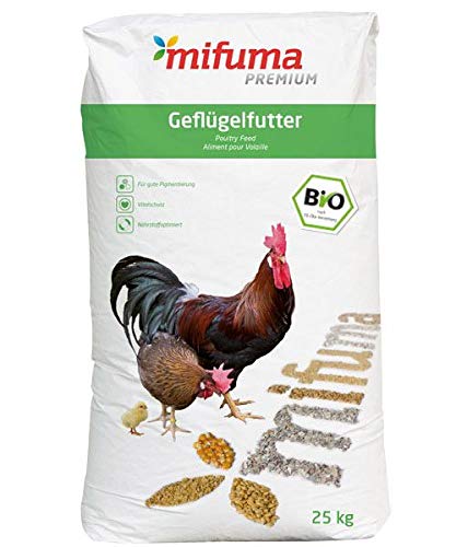 Premium Bio Geflügelkörner 25 kg Hühnerfutter Wachtelfutter Entenfutter Putenfutter von Mifuma