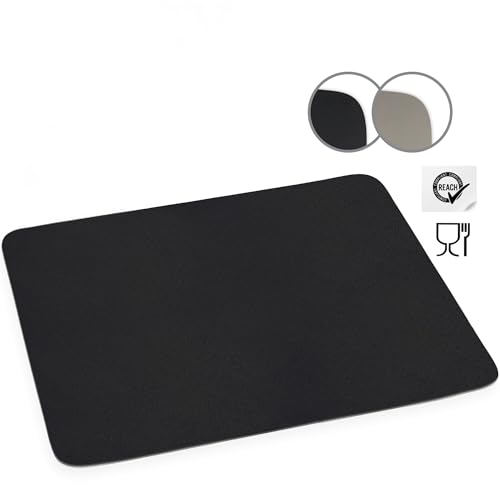 Miggo® Saugfähige Premium Napfunterlage Katze Hund Halbrund 70x100 cm Schwarz Futtermatte Futterunterlage Hundenapf, Fressnapf Katze, rutschfeste Unterlage, Für Futter, Wasser, Brunnen, Kunstleder XXL von miggo