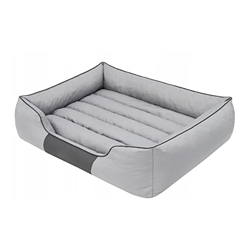 millybo Comfort Hundematratze, Hundebett für Kleine, Mittlere, Große Hunde - Robustes, wasserdichtes Hundekissen, kuscheliges Schaum Tierbett, Outdoor Hundematte - 110x90x25cm Grau von millybo