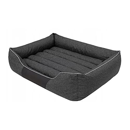 millybo Comfort ÖKOLEINEN Hundematratze, Hundebett für Kleine, Mittlere, Große Hunde - wasserdichtes Hundekissen, kuscheliges Schaum Tierbett, Outdoor & Robustes Hundematte - 140x115x25cm Schwarz von millybo