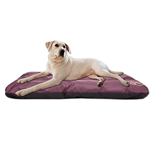 millybo ECO Hundematratze, Hundebett für Kleine, Mittlere, Große Hunde - wetterfestes Hundekissen, kuscheliges Schaum Tierbett, Outdoor & Robustes Hundematte - 90x60x8cm Bordeaux von millybo