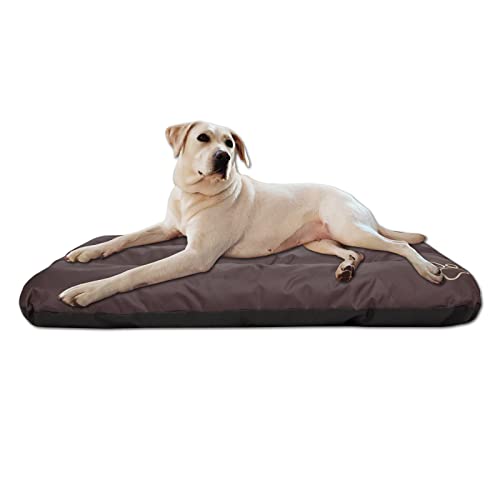 millybo ECO Hundematratze, Hundebett für Kleine, Mittlere, Große Hunde - wetterfestes Hundekissen, kuscheliges Schaum Tierbett, Outdoor & Robustes Hundematte - 90x60x8 cm Braun von millybo