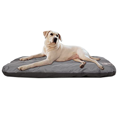 millybo ECO Hundematratze, Hundebett für Kleine, Mittlere, Große Hunde - wetterfestes Hundekissen, kuscheliges Schaum Tierbett, Outdoor & Robustes Hundematte - 90x60x8 cm Grau von millybo