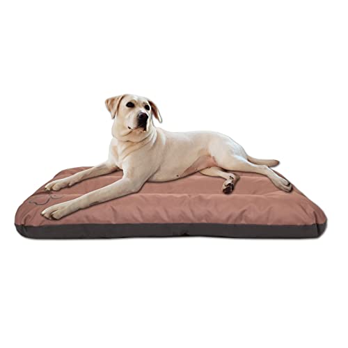 millybo ECO Hundematratze, Hundebett für Kleine, Mittlere, Große Hunde - wetterfestes Hundekissen, kuscheliges Schaum Tierbett, Outdoor & Robustes Hundematte - 90x60x8 cm Hellbraun von millybo