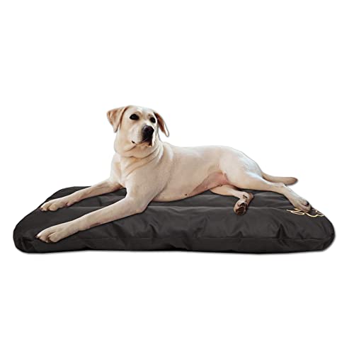 millybo ECO Hundematratze, Hundebett für Kleine, Mittlere, Große Hunde - wetterfestes Hundekissen, kuscheliges Schaum Tierbett, Outdoor & Robustes Hundematte - 100x70x8 cm Schwarz von millybo