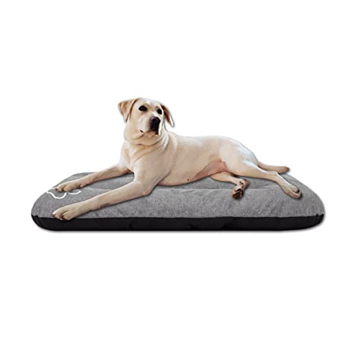 millybo ECO ÖKOLEINEN Hundematratze, Hundebett für Kleine, Mittlere, Große Hunde - wetterfestes Hundekissen, kuscheliges Schaum Tierbett, Outdoor & Robustes Hundematte - 100x 70x8cm Dunkelgrau von millybo