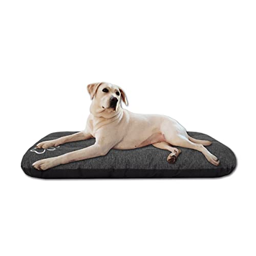 millybo ECO ÖKOLEINEN Hundematratze, Hundebett für Kleine, Mittlere, Große Hunde - wetterfestes Hundekissen, kuscheliges Schaum Tierbett, Outdoor & Robustes Hundematte - 100x 70x8cm Schwarz von millybo