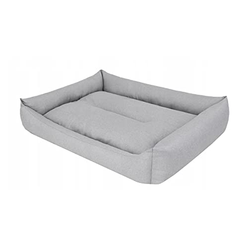 millybo ECO ÖKOLEINEN Hundematratze, Hundebett für Kleine, Mittlere, Große Hunde - wetterfestes Hundekissen, kuscheliges Schaum Tierbett, Outdoor & Robustes Hundematte - 62x43x15cm Hellgrau von millybo