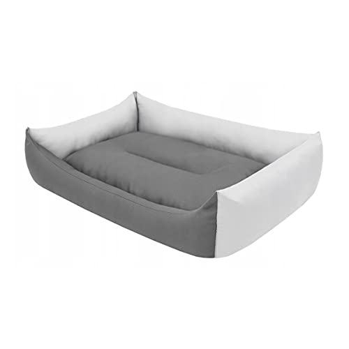 millybo Eco Hundematratze, Hundebett für Kleine, Mittlere, Große Hunde - wetterfestes Hundekissen, kuscheliges Schaum Tierbett, Outdoor & Robustes Hundematte - 62x43x15cm Grau von millybo