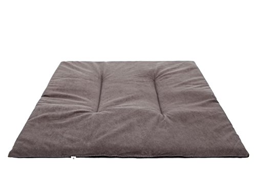 millybo Hundematratze, Hundebett für Kleine, Mittlere, Große Hunde - wasserdichtes Kissen für Hundezwinger, kuscheliges ‎Schaum Tierbett, Outdoor & Robustes Hundematte - 41x35x1cm Grau Velour von millybo