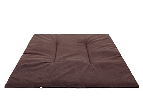 millybo Hundematratze, Hundebett für Kleine, Mittlere, Große Hunde - wasserdichtes Kissen für Hundezwinger, kuscheliges ‎Schaum Tierbett, Outdoor & Robustes Hundematte - 66x60x2cm Braun Velour von millybo