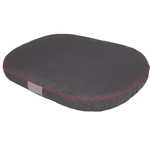 millybo OVAL Hundematratze, Hundebett für Kleine, Mittlere, Große Hunde - Robustes, wasserdichtes Hundekissen, kuscheliges Schaum Tierbett, Outdoor & waschbar - 87x68x15cm Grau von millybo