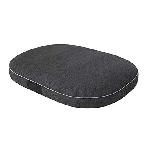 millybo OVAL ÖKOLEINEN Hundematratze, Hundebett für Kleine, Mittlere, Große Hunde - Robustes, wasserdichtes Hundekissen, kuscheliges Schaum Tierbett, Outdoor & waschbar - 108x85x15cm Schwarz von millybo