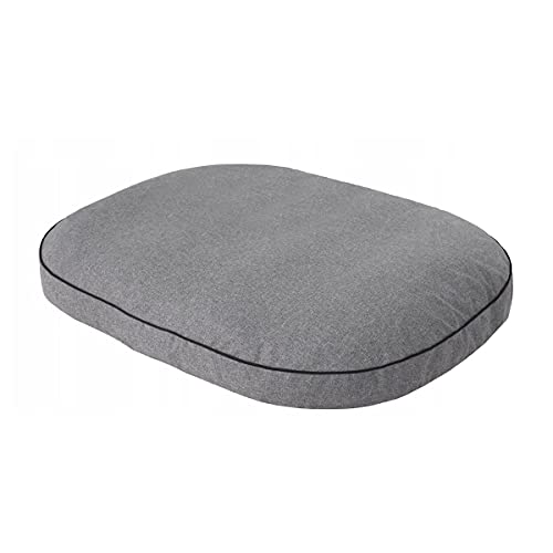 millybo OVAL ÖKOLEINEN Hundematratze, Hundebett für Kleine, Mittlere, Große Hunde - Robustes, wasserdichtes Hundekissen, kuscheliges Schaum Tierbett, Outdoor & waschbar - 70x50x15cm Dunkelgrau von millybo