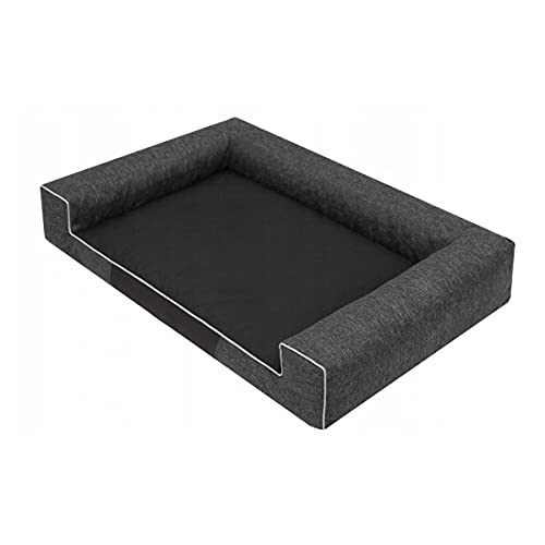 millybo Victoria ÖKOLEINEN Hundematratze, Hundebett für Kleine, Mittlere, Große Hunde - Robustes, wasserdichtes Hundekissen, Outdoor & waschbar Hundematte - 118x78x20cm Schwarz von millybo