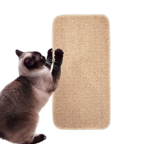 Sisal Cat Scratch Pad, Cat Nail File Scratcher,Kratzteppich für Haustiere, natürliche Sisalmatte - Rutschfester, verschleißfester Katzenkratz-Möbelschutz für Couch, Teppiche, Sofas von mimika