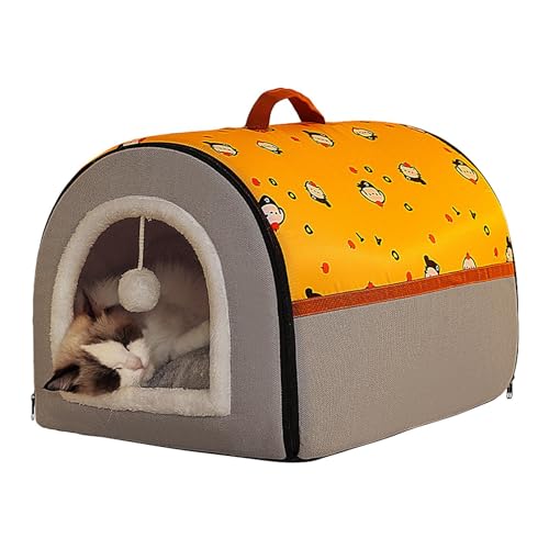 Hundehütte Indoor 45 x 35 cm, Katzenbetten Für Hauskatzen,Haustierbett Mit Abnehmbarem, Waschbare Welpenhöhle Für Kleine Hunde Und Katzen, Hundebett, Haustierschlafnest von mingchengheng