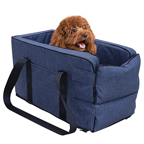 Autositz Für Hunde Katzen Konsole, Hund Konsole Autositz, Portable Haustier Armlehne Autositz Waschbar Hund Katze Booster Sitz Hundekorb Auto Rücksitz von mingchengheng