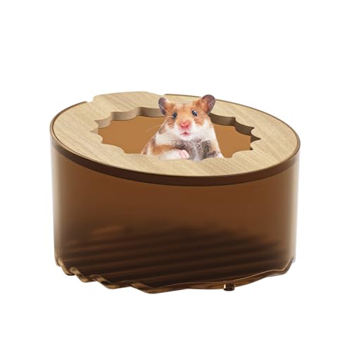 Hamsterständer Badebehälter: Kleintierbadezimmer Duschraum & Grabraum - Transparente Acryl-Sand-Badebox für Hamster, Mäuse, Lemming-Rennmäuse oder andere kleine Haustiere von mini&moe