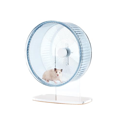 【Super Silent Hamster Laufrad】Silent Spin Toys Hamster Laufräder mit höhenverstellbarem Ständer für Hamster, Rennmäuse, Mäuse oder andere Kleintiere, 16,5 cm, Blau von mini&moe