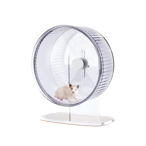 【Super Silent Hamster Laufrad】Silent Spin Toys Hamster Laufräder mit höhenverstellbarem Ständer für Hamster, Rennmäuse, Mäuse oder andere Kleintiere, 16,5 cm, Lila von mini&moe