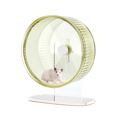 Superleises Hamster-Trainingsrad: Silent Spin Toys Hamster Laufräder mit höhenverstellbarem Ständer für Hamster, Rennmäuse, Mäuse oder andere Kleintiere, 21,6 cm, Grün von mini&moe