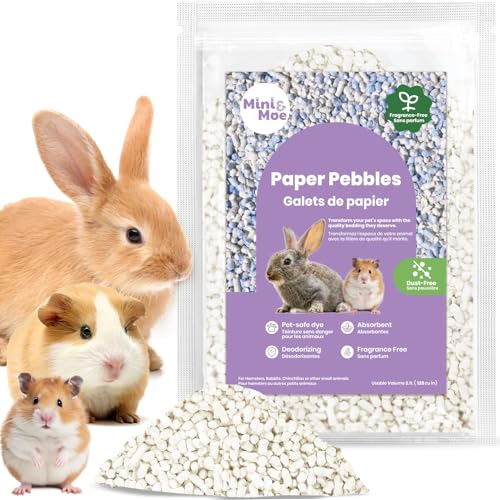 mini&moe Kleintier-Papierpellet-Bettwäsche Geruchs- und feuchtigkeitsabsorbierend, natürliche Papierpellet-Einstreu – für Meerschweinchen, Hamster und Kaninchen, 0,9 kg von mini&moe