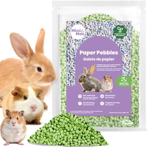 mini&moe Kleintier-Papierpellet-Bettwäsche Geruchs- und feuchtigkeitsabsorbierend, natürliche Papierpellet-Einstreu – für Meerschweinchen, Hamster und Kaninchen, 0,9 kg von mini&moe