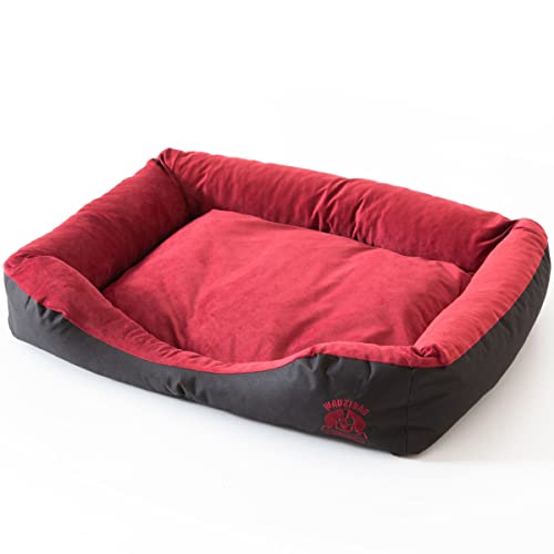 minify Wauzibar Hundebetten in 3 Größen und 5 tollen Farbkombinationen (L, Schwarz/Rot) von minify