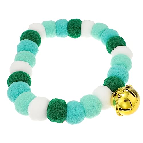 1 x Haustier-Fellball- , St. Patricks Day, Haustierhalsband, kleine Hundehalsbänder, Krawatten für , Katzenhalsband, Jungen-Krawatte für Jungen, , Kleeblatt, von minkissy