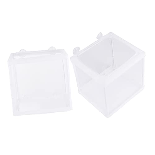 2PCS Aquarium net Tank Divider Aquarium-Fish Breeding Net Fish breeding Tanks Baby Fish Separator Fish Tank brüterei for Fish Tank Baby Fish Tank frried White Box von minkissy