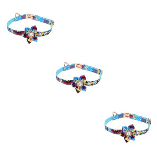 minkissy 3 stücke Haustier Halsband Katze Halsband ädchen Welpen Kleidung Breakaway Kragen Katze Kragen Einstellbare Welpen Kragen Halsketten für Teen ädchen Hundehalsband Nylon von minkissy