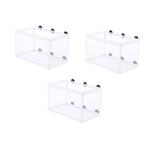 3 stücke Kleine Fische Box Net Aquarium Trennnetz Fisch Zucht Mesh Hatchery Angeln Net Fisch Zucht Tank Fisch Zucht Teiler Weiß Tropische Fische Inkubator Gaze von minkissy